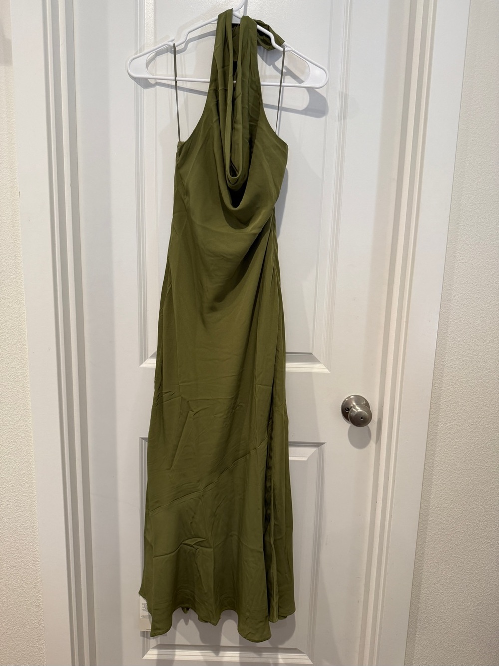 Abercrombie & Fitch Olive Halter Maxi Dress